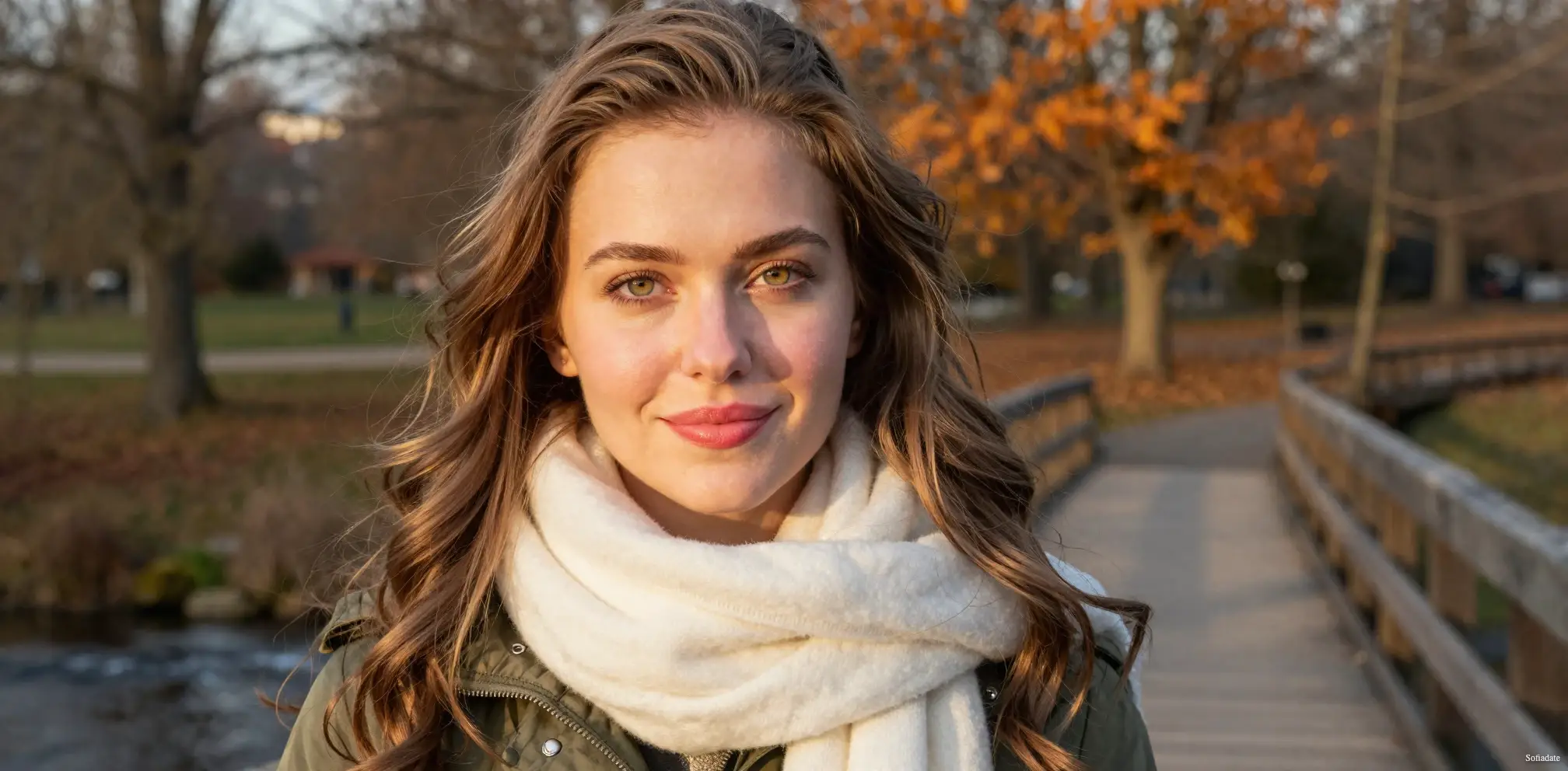 A lovely girl in an autumn park