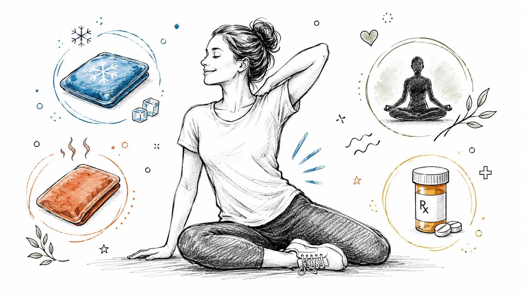 A person practicing yoga and healthy habits to manage spinal pain and improve flexibility and physical wellness.