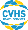 Logo with stylized text 'CHAS' accompanied by green sun rays above and a green underline, with the word 'health' in red at the bottom right.