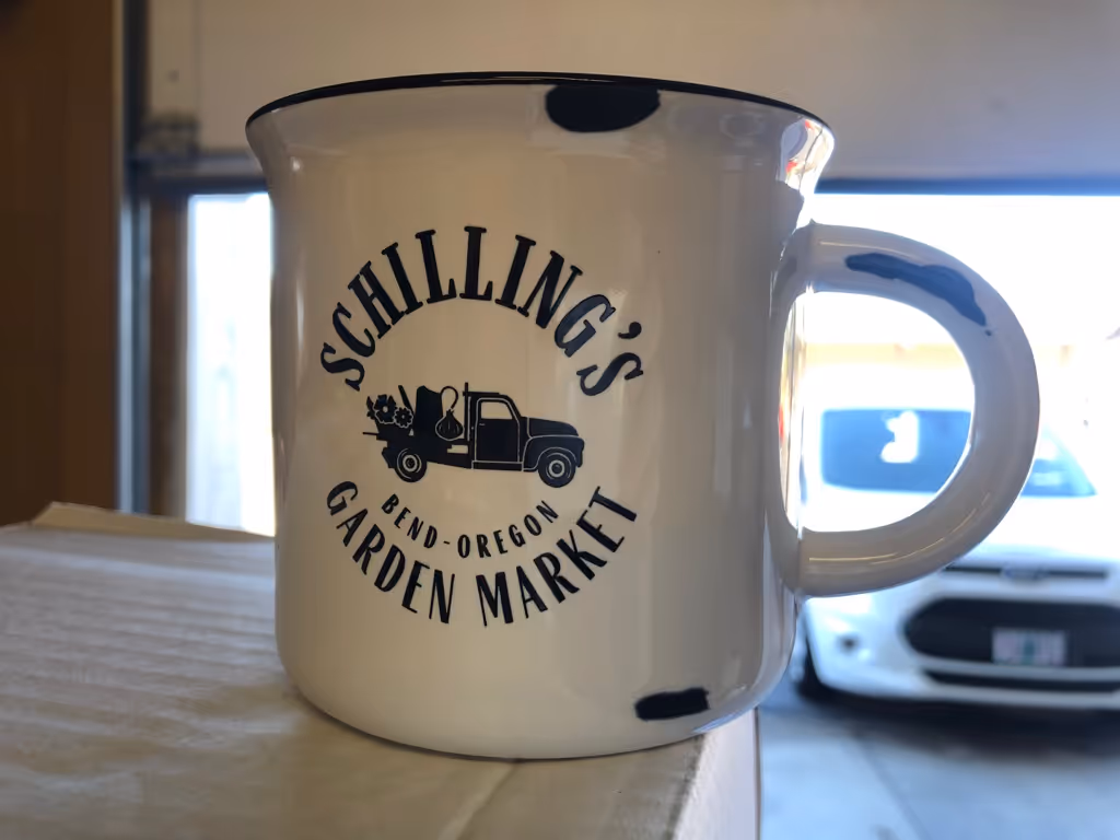 A coffee mug sitting on top of a counter.