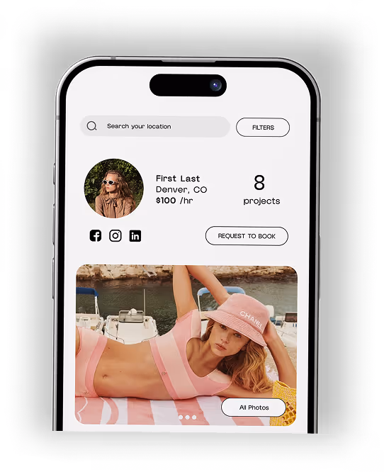 A screenshot of a female models profile on unrepped.