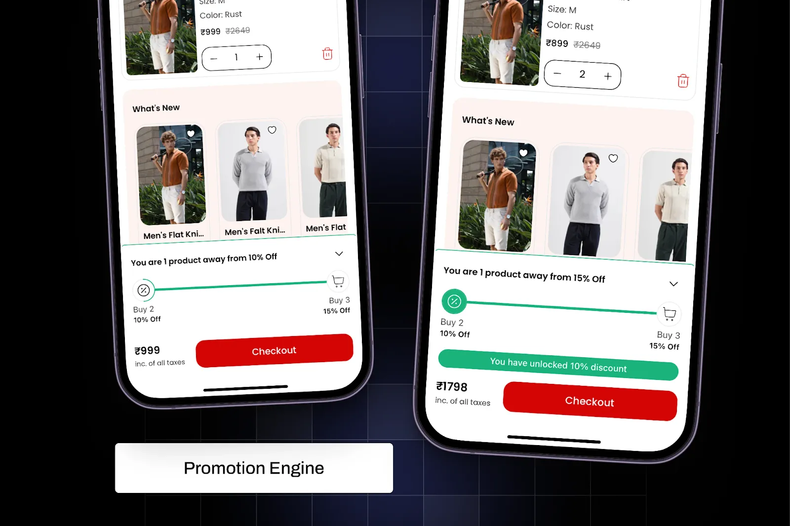 TIGC app Cart Goals discount progress bar and promotion engine