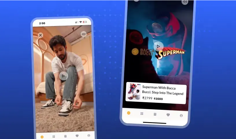 Bacca Bucci app shoppable video and personalized product feed