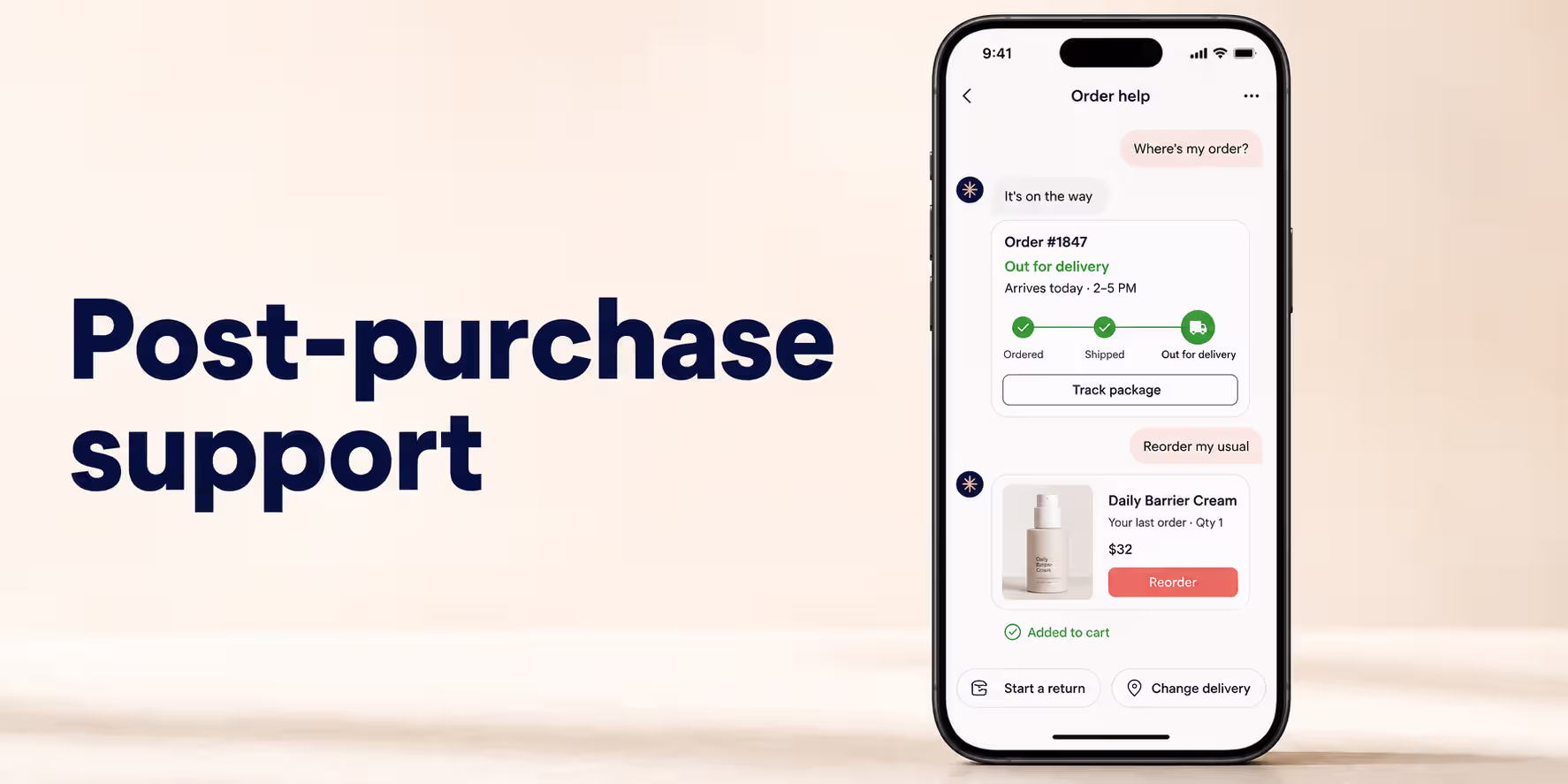 ai assistant for post purchase support