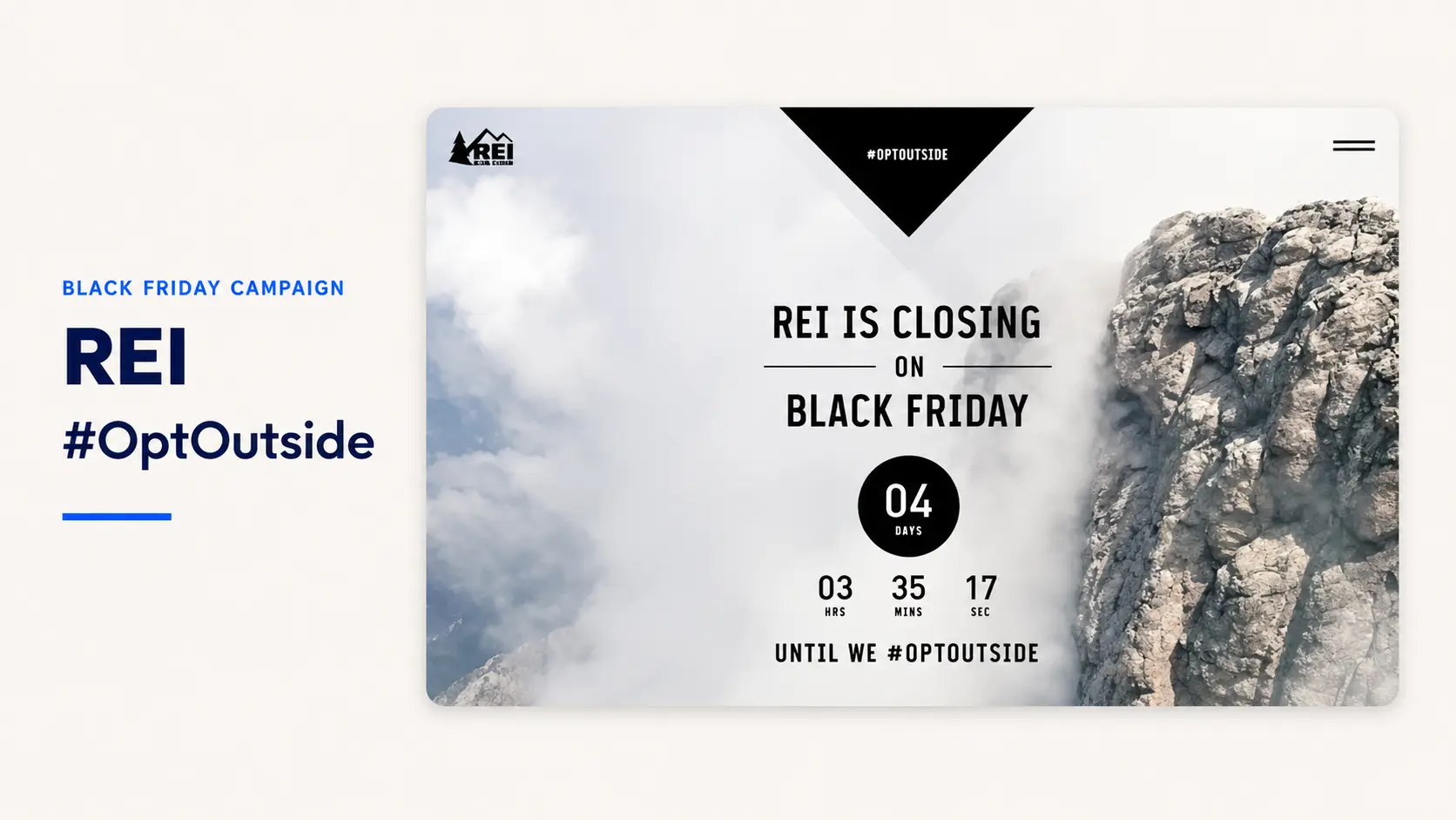 REI’s #OptOutside Black Friday campaign