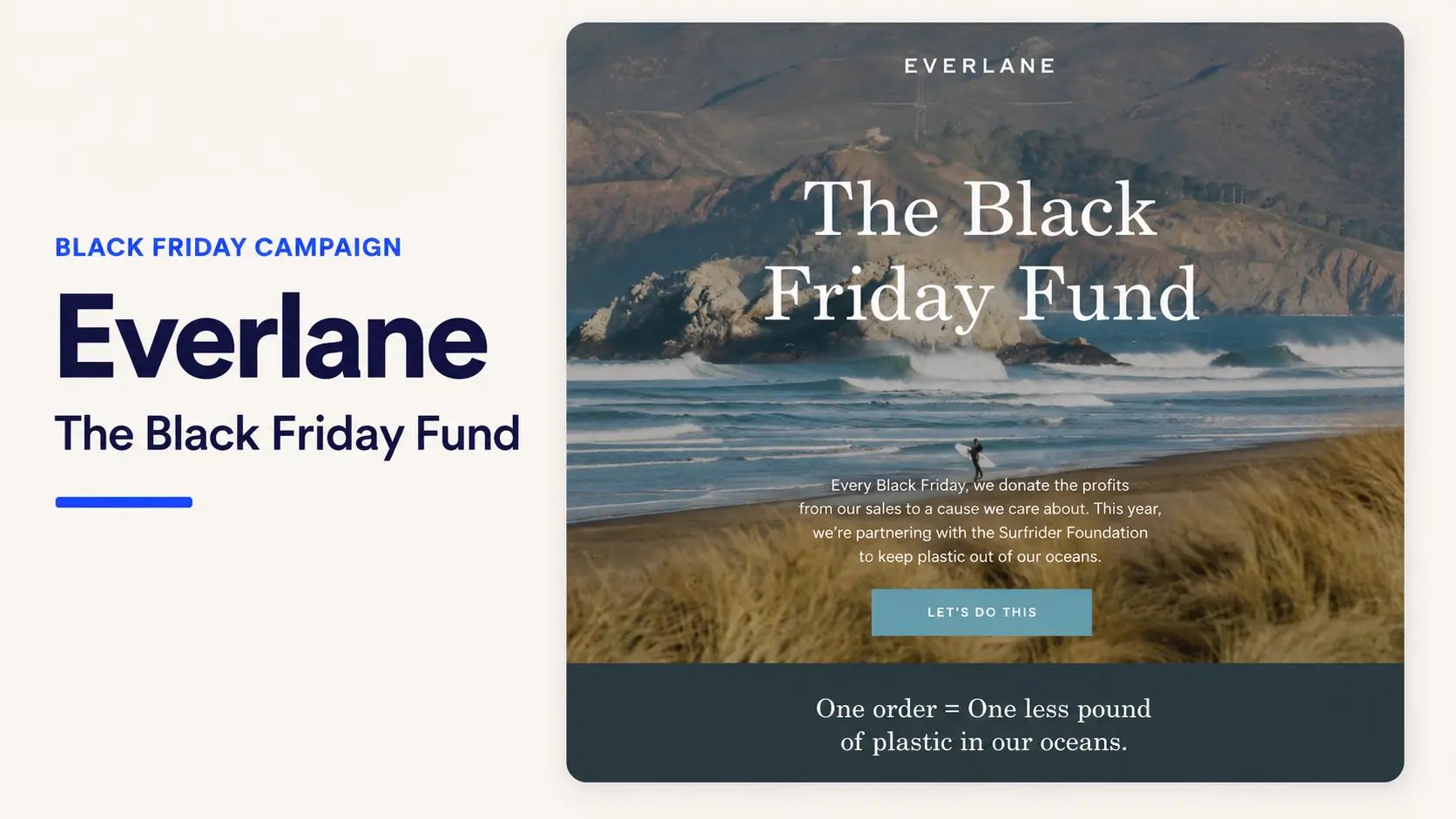 Everlane’s Black Friday Fund campaign