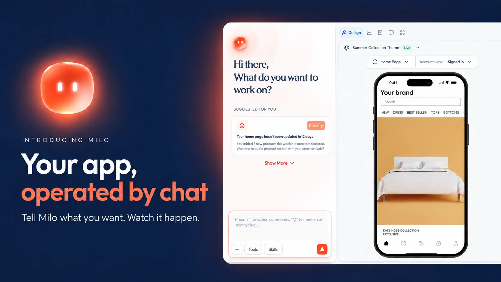 Milo: The AI Agent That Runs Your Shopify App