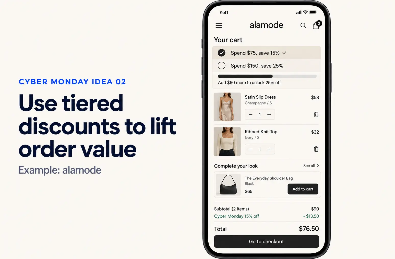 Cyber Monday marketing idea use tiered discounts