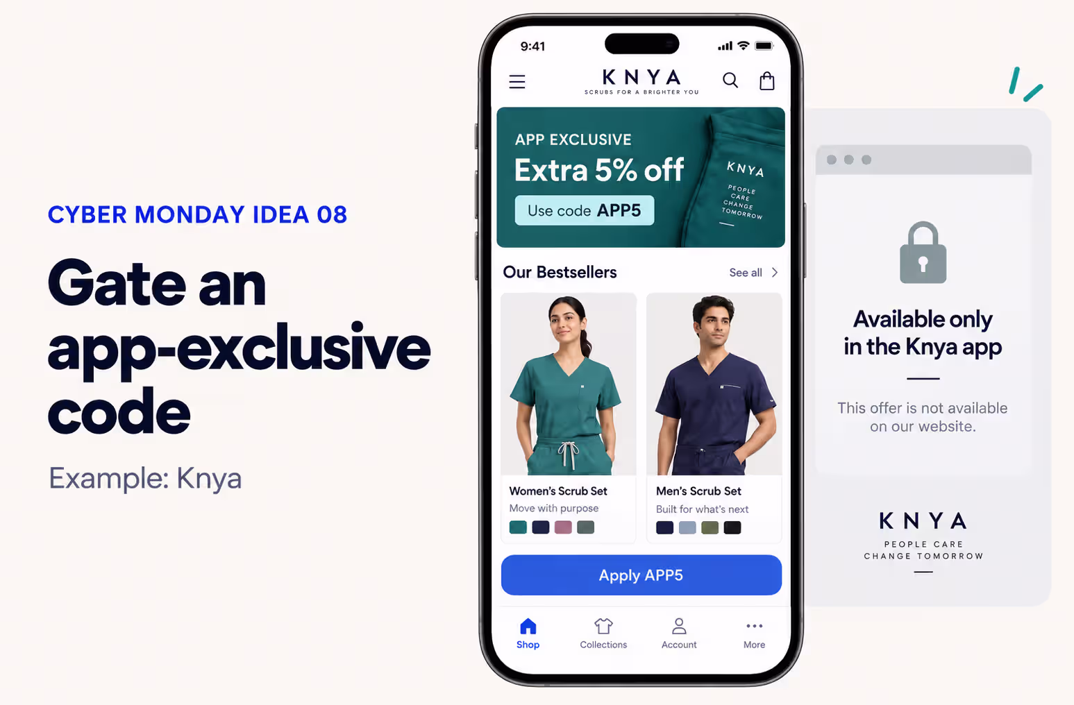 Cyber Monday marketing idea - app exclusive discount