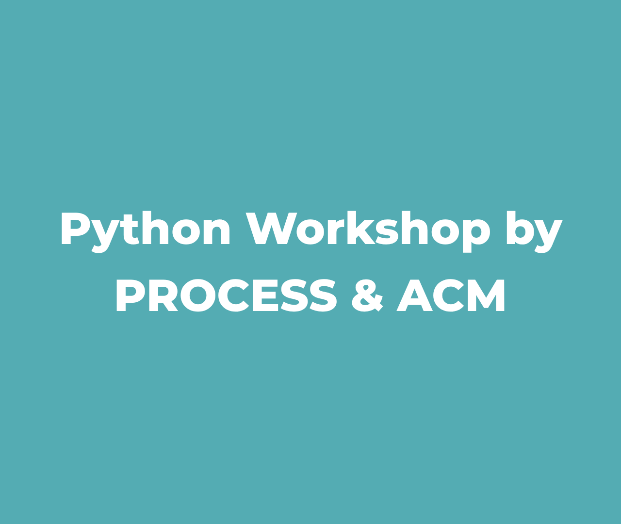 Python Workshop