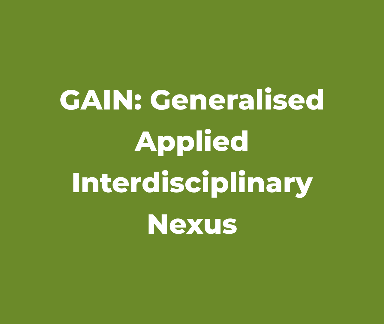 Interdisciplinary Learning Session