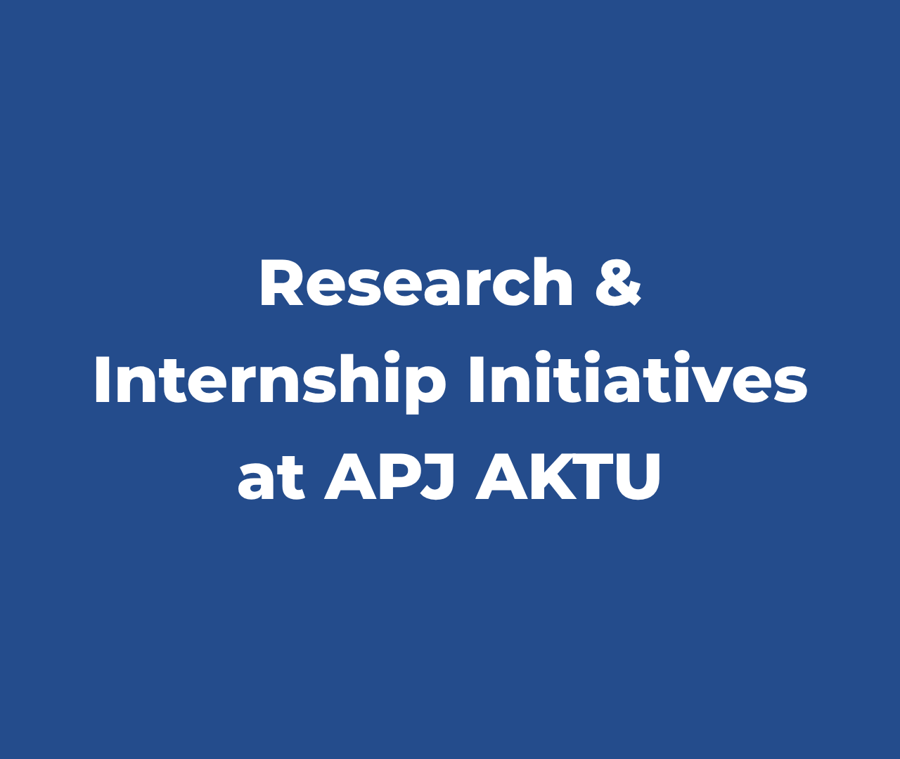 Expert Talk on Research & Internships