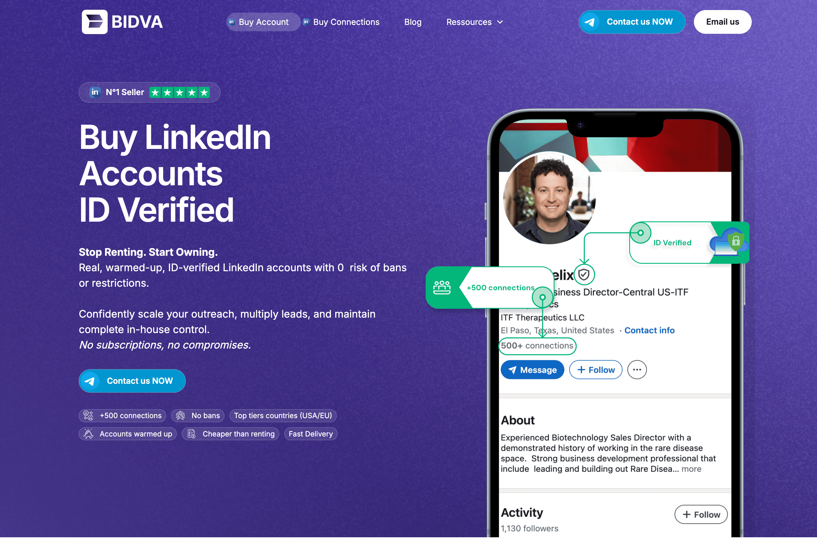 Buy ID verified accounts homepage