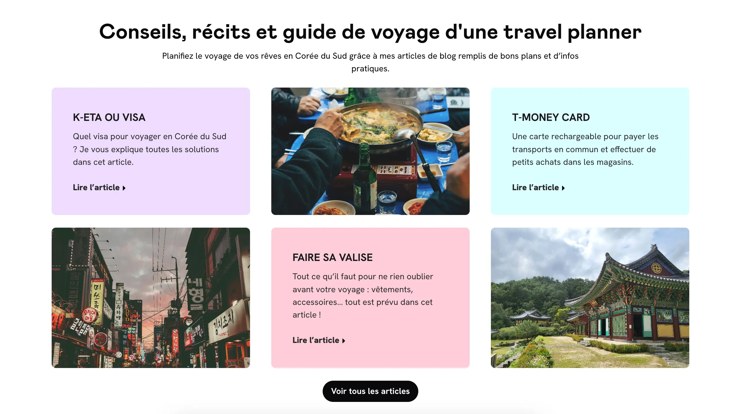 Road To korea Refonte du blog Marion Brochet