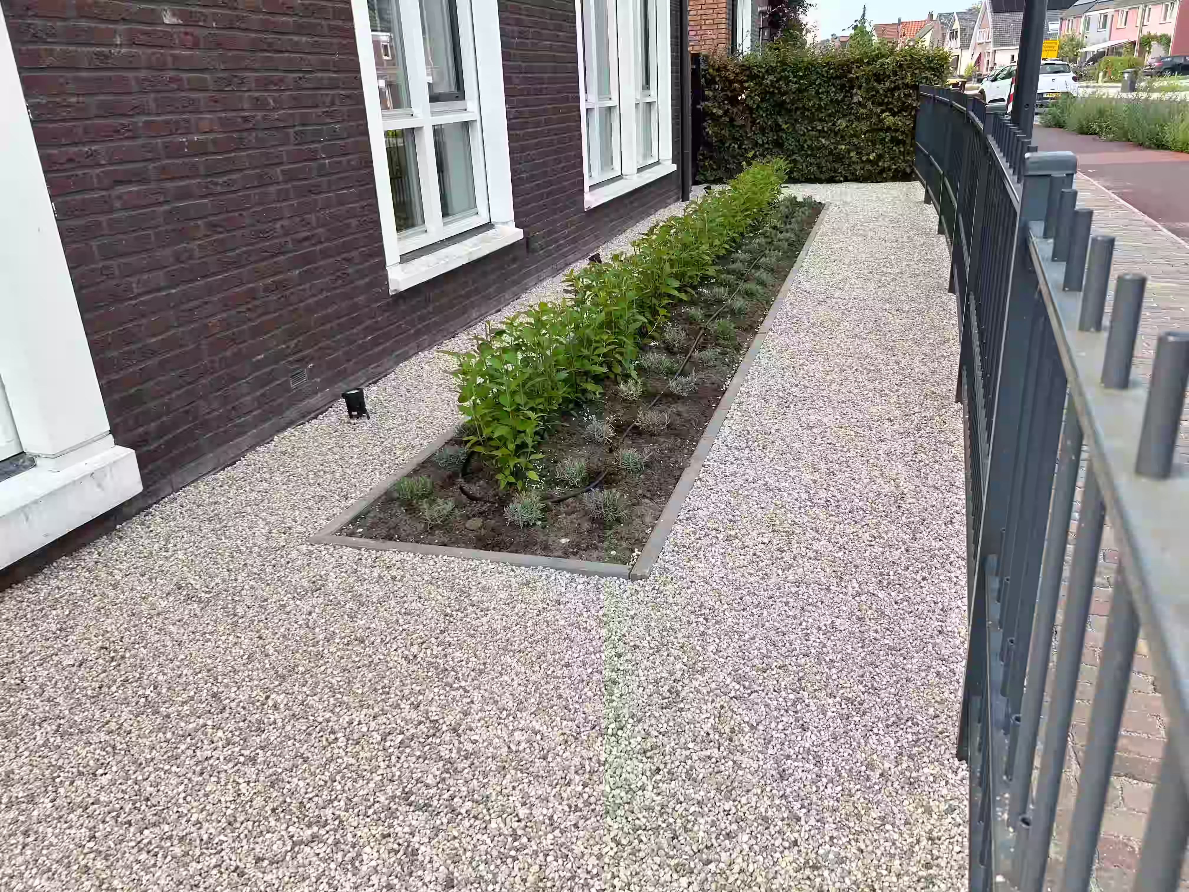 Voortuin met kifgrind