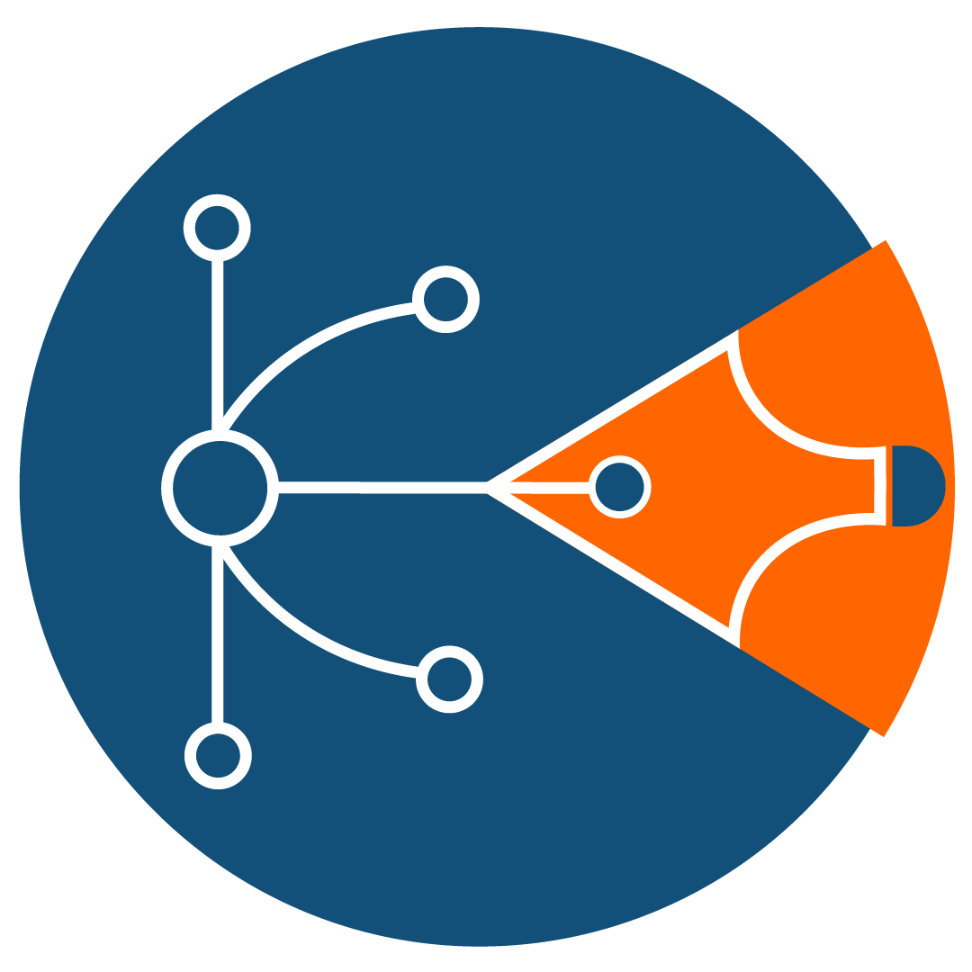 JIm Conway Design Logo depicting a blue eye like sphere with an orange lens and a digital graphic pen in center