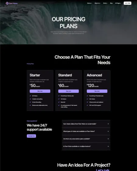 Page screen