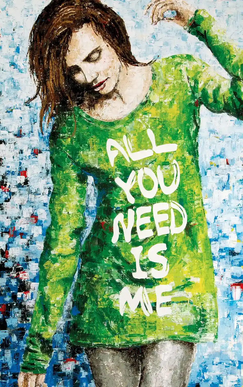 Arclic Painting of Woman. All you need is me.