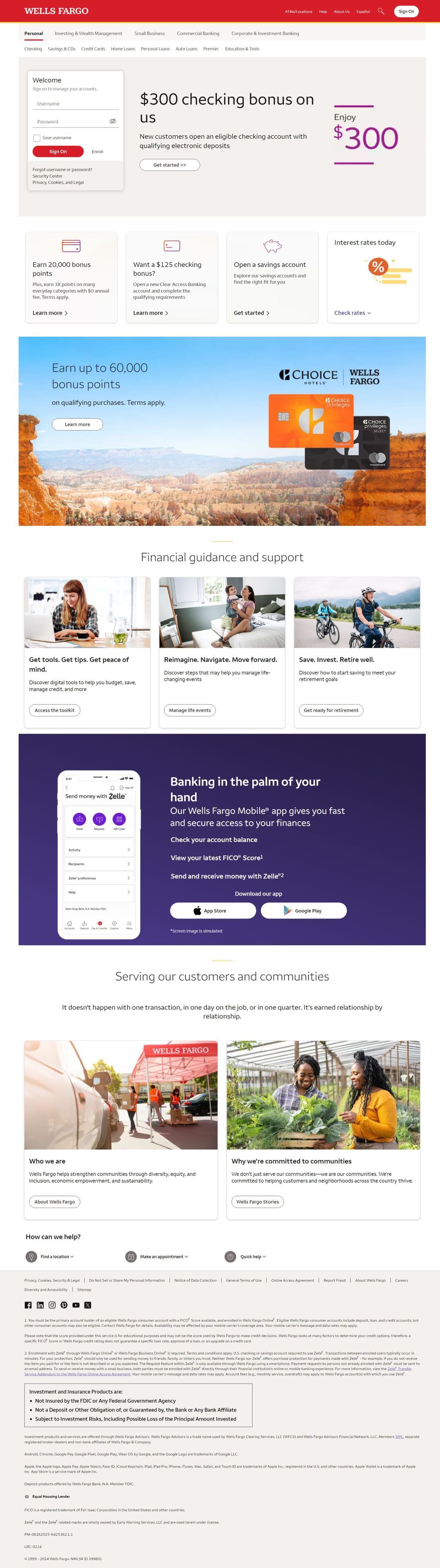 Wells Fargo Login Financial Services & Online Banking