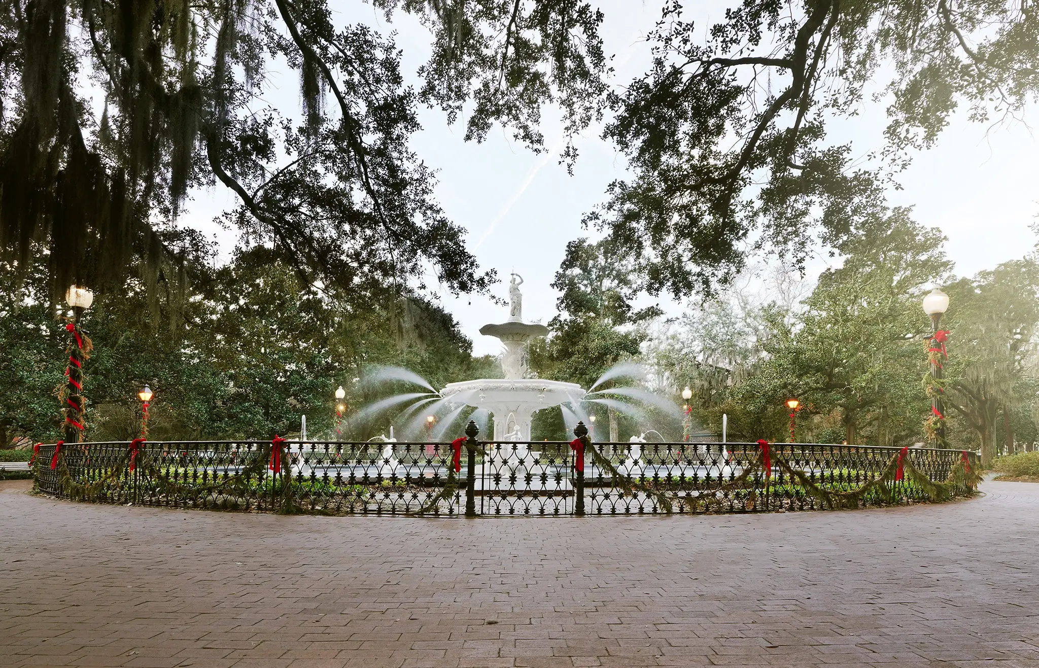 Forsyth Park Fountain Reopens With Holiday Celebration