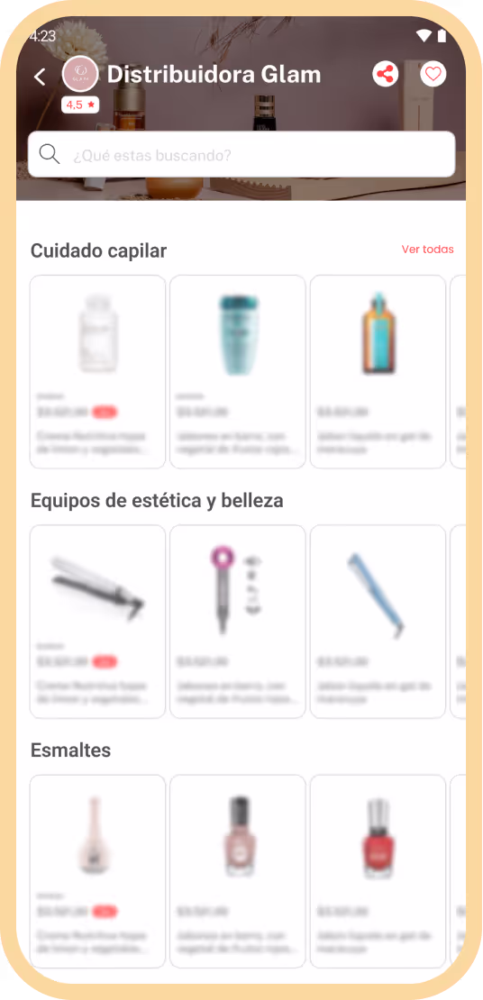Imagen de la app de Maki en un teléfono celular