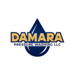 A logo of damara pressure washing