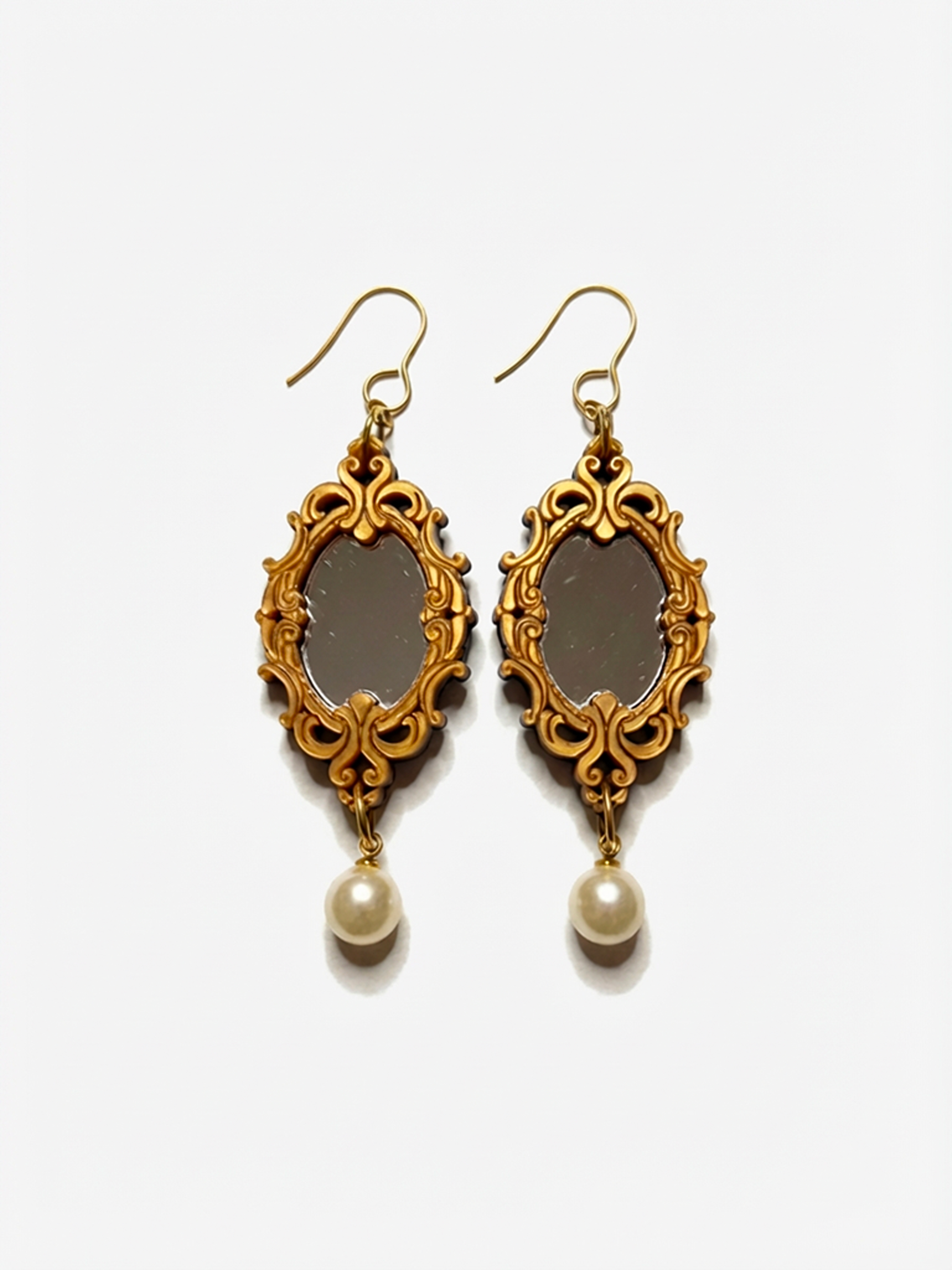 Gold Mirror Earrings