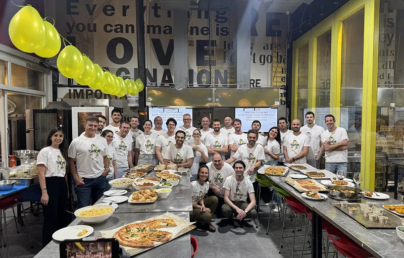 Twine employees enjoying working together.
