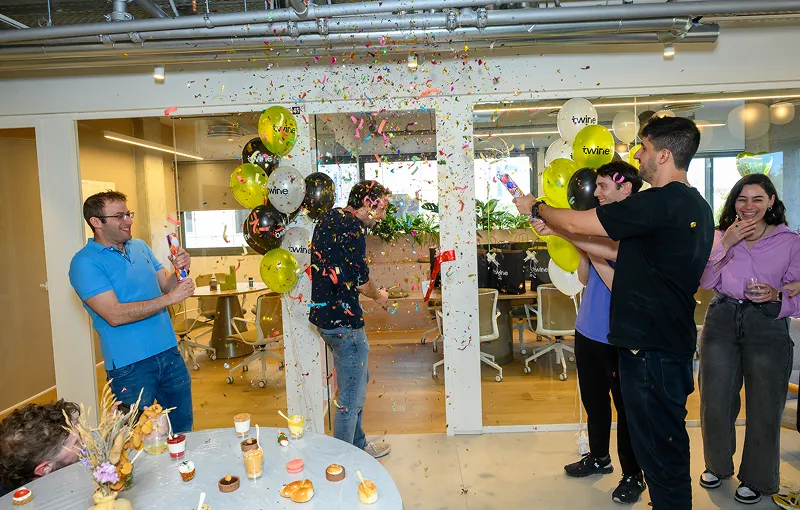 Twine employees enjoying working together.