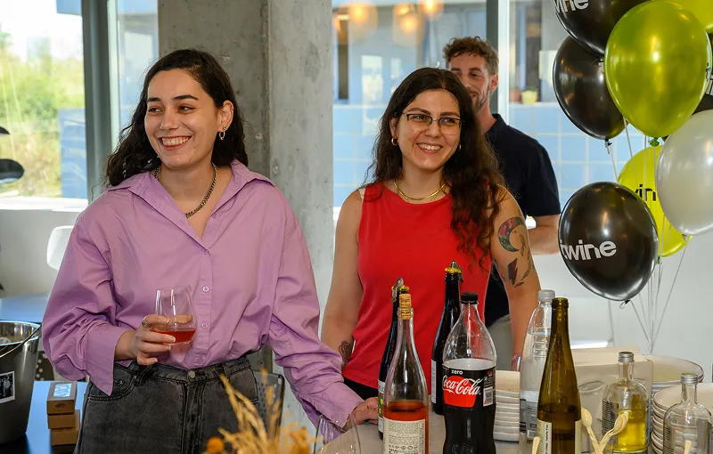 Twine employees enjoying working together.
