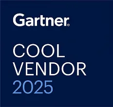 Gartner Cool Vendor 2025 logo on a dark blue background.