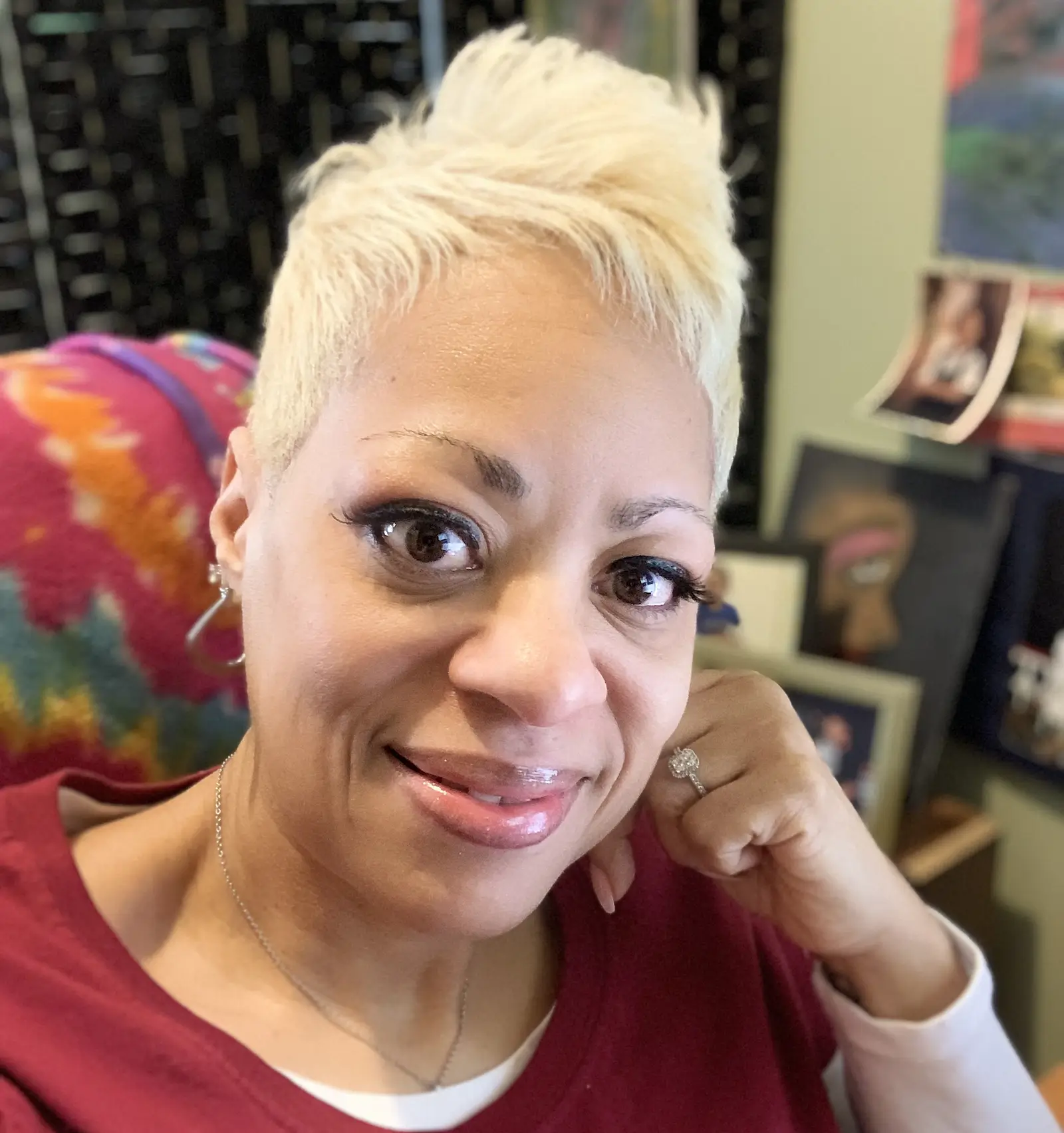 Photo of a woman posed for a selfie