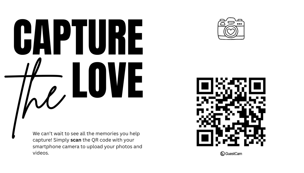 Capture the love mini Canva QR Code template
