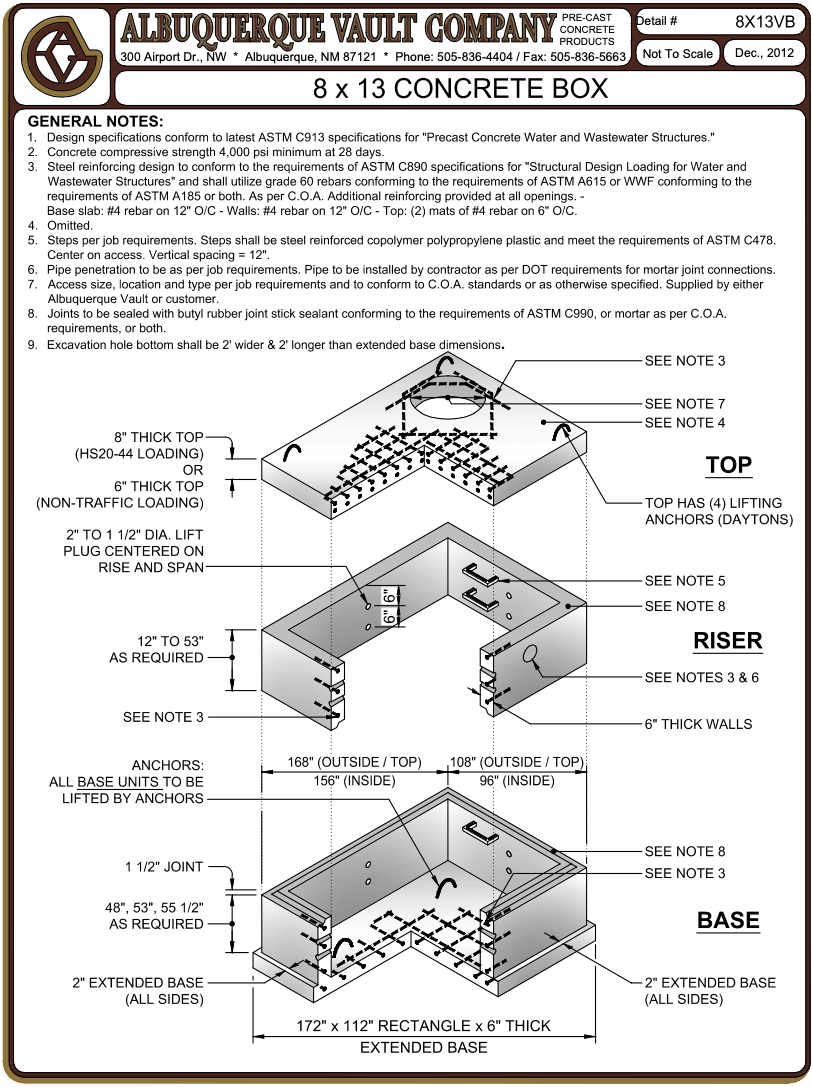 8x13 FOOT CONCRETE UTILITY BOX