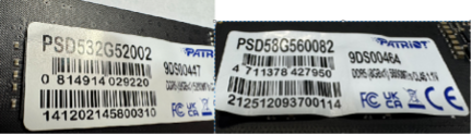 Warranty label tilted or tampered