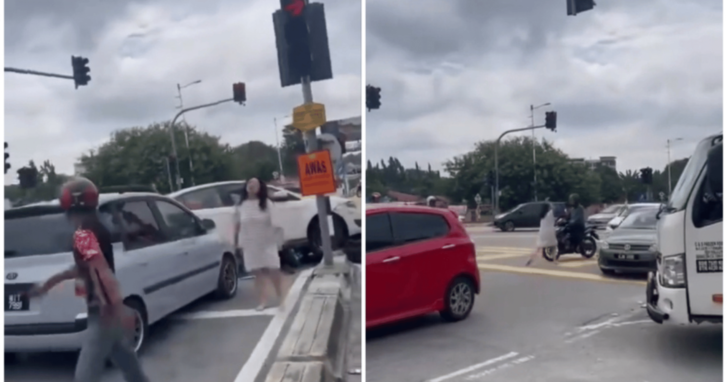 Foreign woman wielding two knives arrested after crashing into three motorcycles, injuring six pedestrians in Kajang