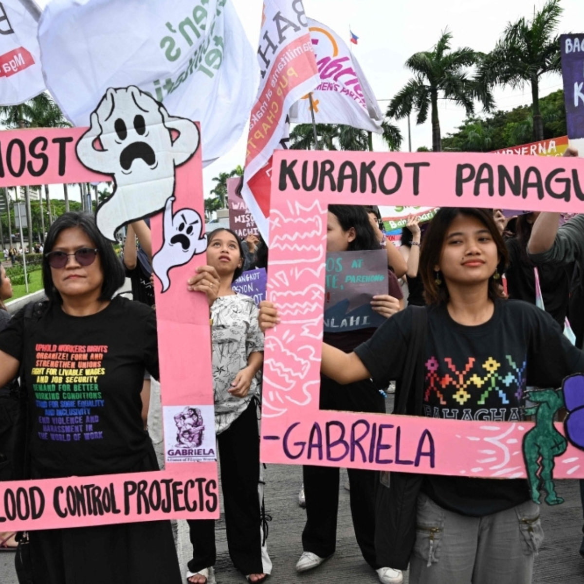 Thousands protest in Manila over multimillion-dollar ‘ghost’ flood control project scandal