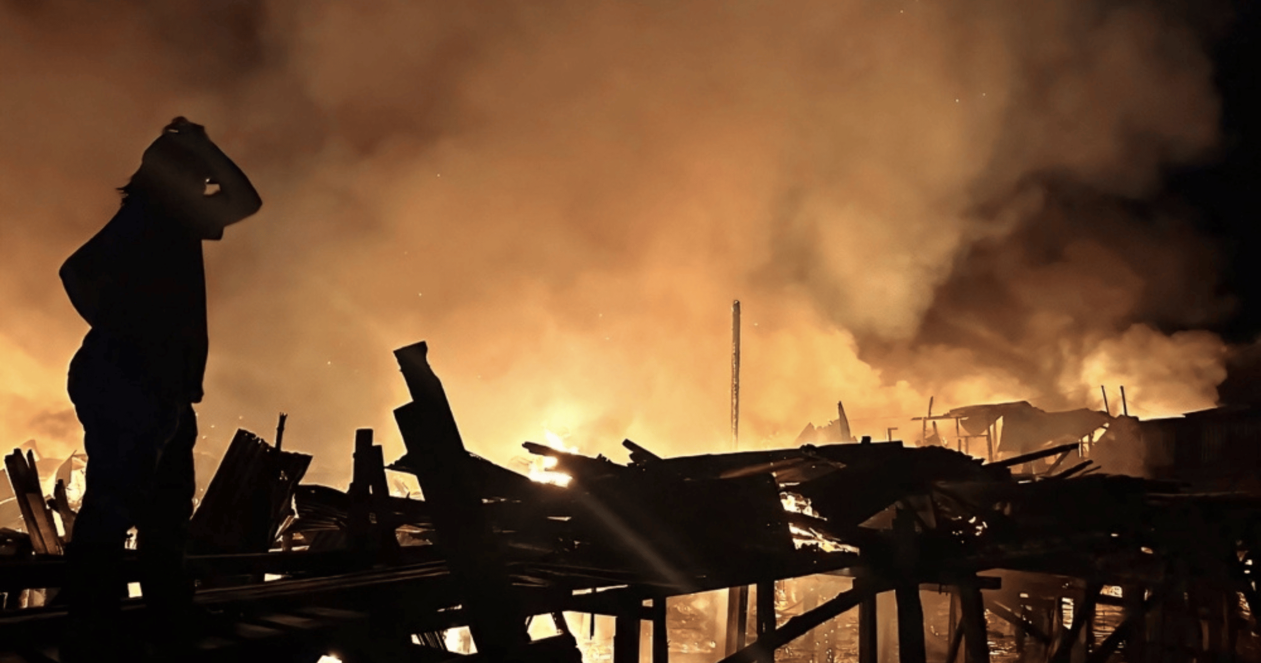 Midnight fire engulfs 30 stilt houses along Tawau waterfront