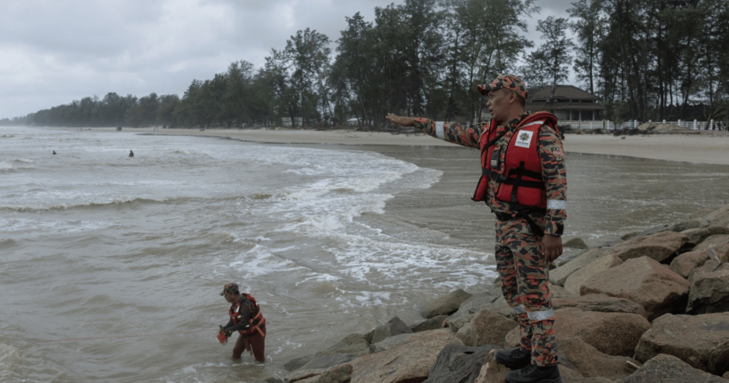 Younger brother’s body discovered 200 metres away from firefighter sibling at Pantai Kandis.
