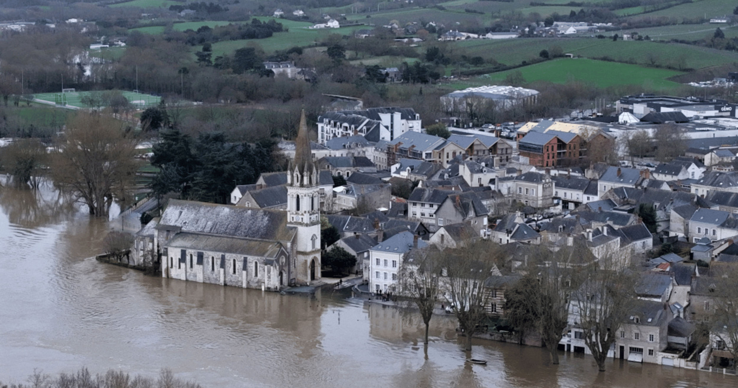 Man Swept Away by River Loire Amid Flooding in France