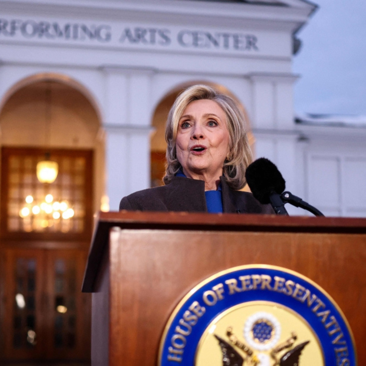 Hillary urges Trump to testify while responding to questions about Epstein.