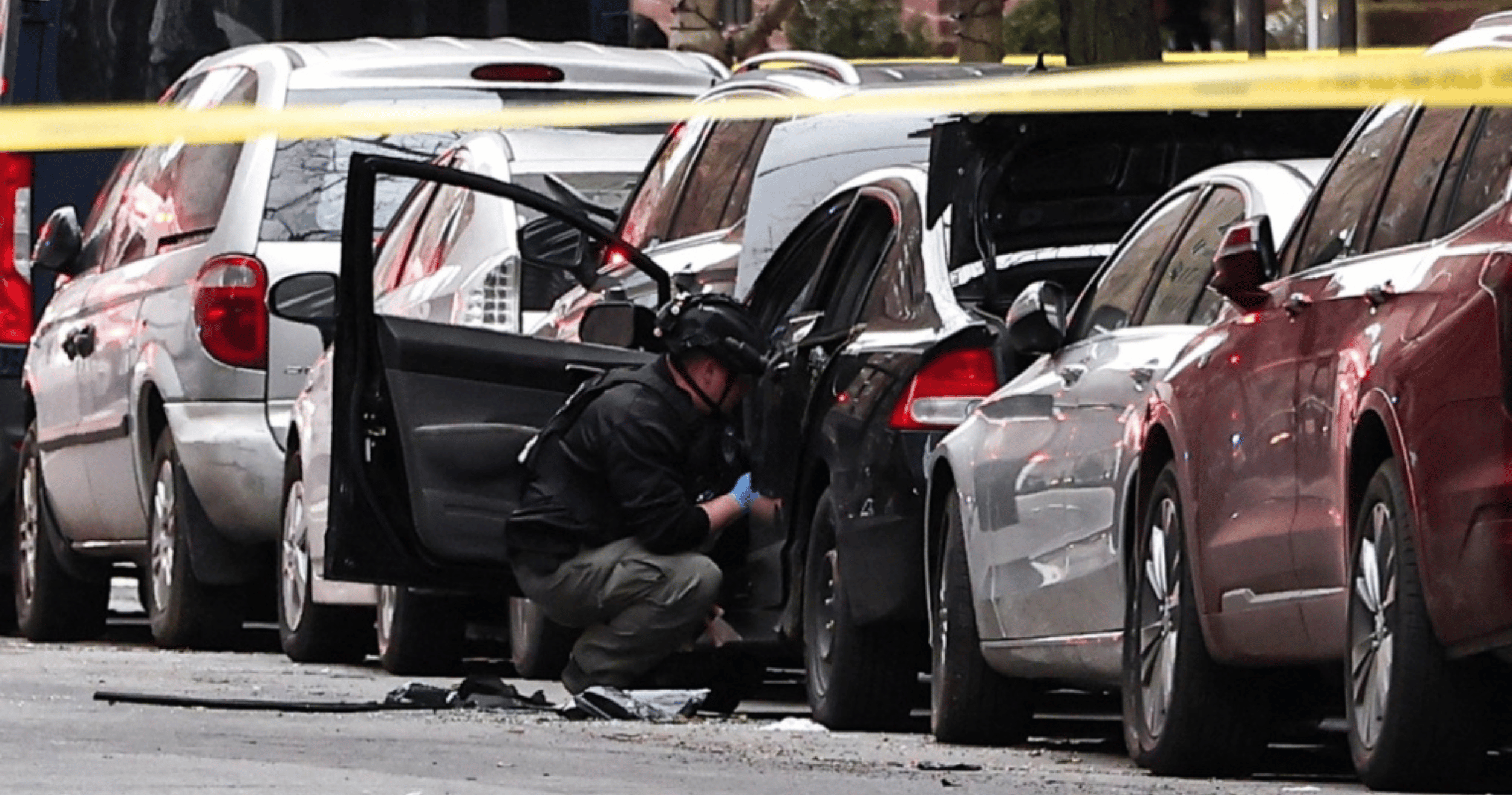 New York police confirm a homemade bomb was thrown near an anti-Islam protest in Manhattan.