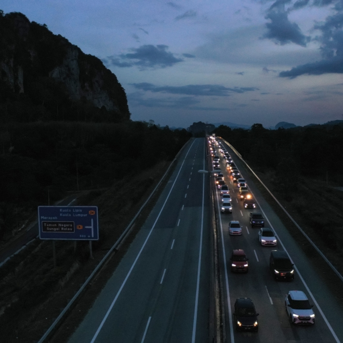 Police expect increased traffic in Gua Musang tonight as Hari Raya travellers return home