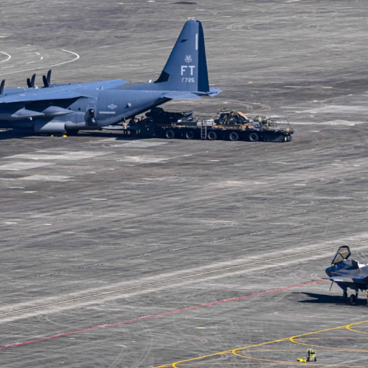 An axe-wielding man damaged a US military aircraft at Ireland’s Shannon Airport, authorities said.