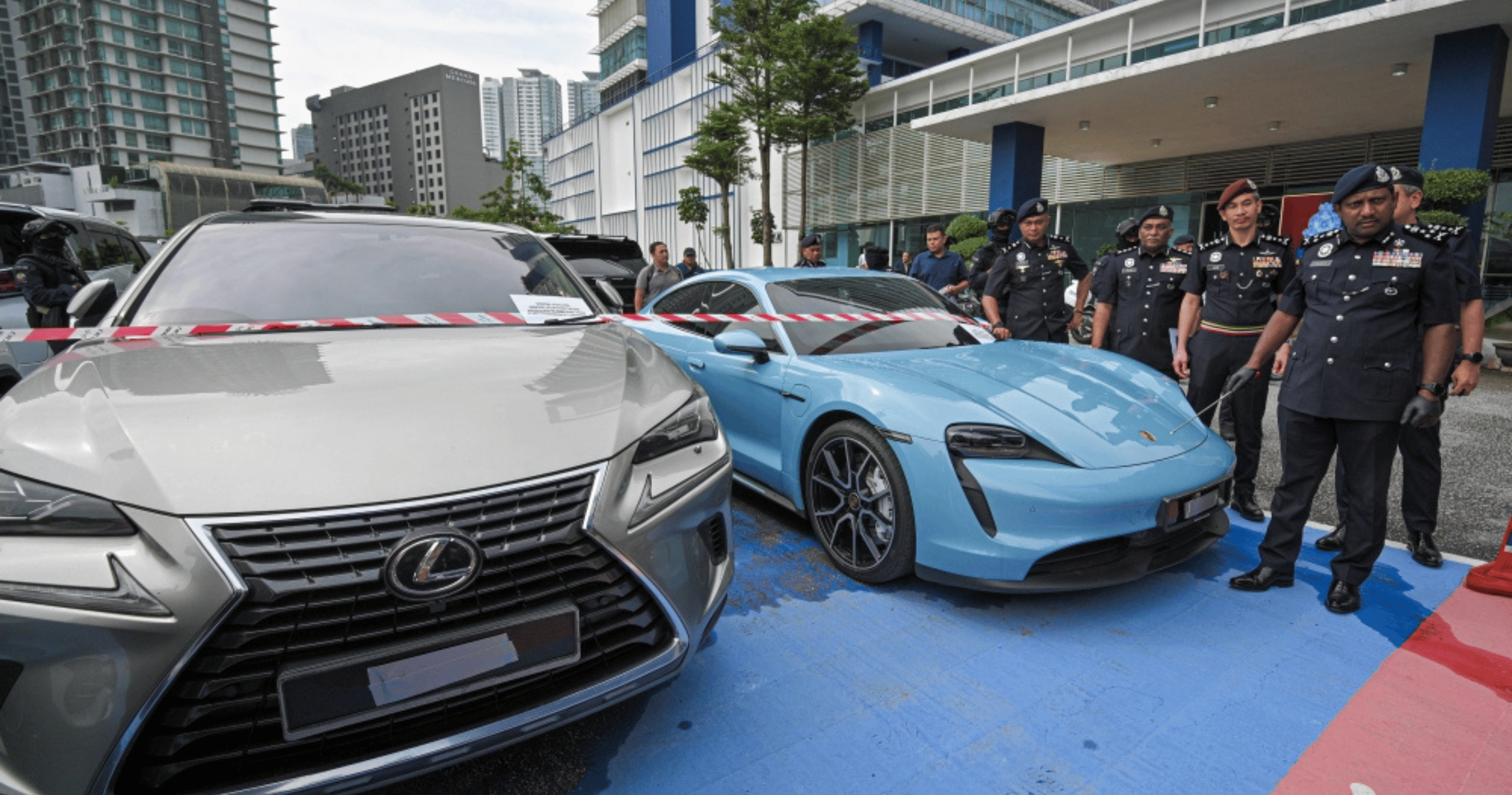 Kuala Lumpur police have dismantled a drug syndicate, seizing 18 luxury vehicles — including a Rolls-Royce Cullinan and a Porsche Taycan — in the operation.