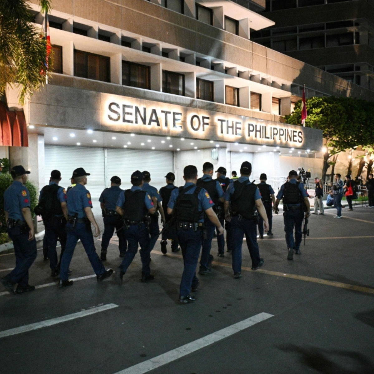 Philippine police arrest suspect following shooting incident inside the Senate amid an ICC-related standoff.