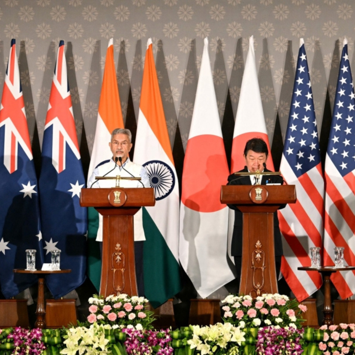 China warns against “forming cliques” after Quad expresses concern over South China Sea tensions.