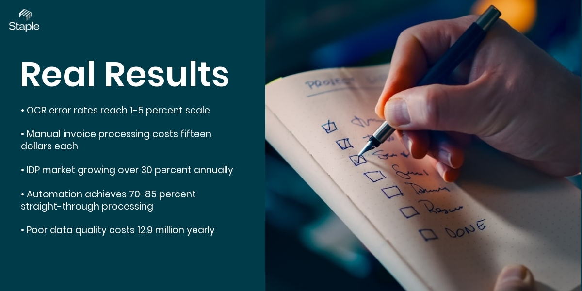 OCR vs. IDP: What’s The Difference? document processing, machine learning ocr, ocr document processing, intelligent document recognition real results ROI and enterprise outcomes