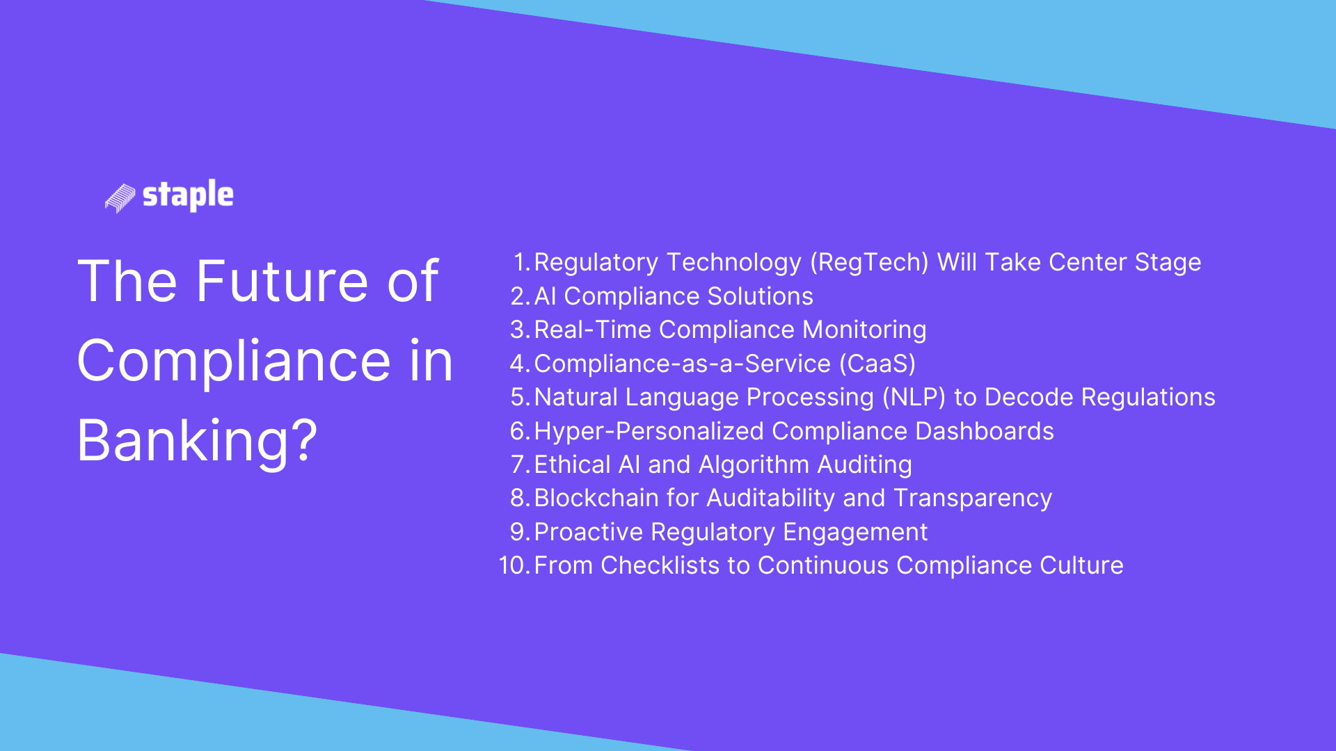 The Future of Compliance in Banking?