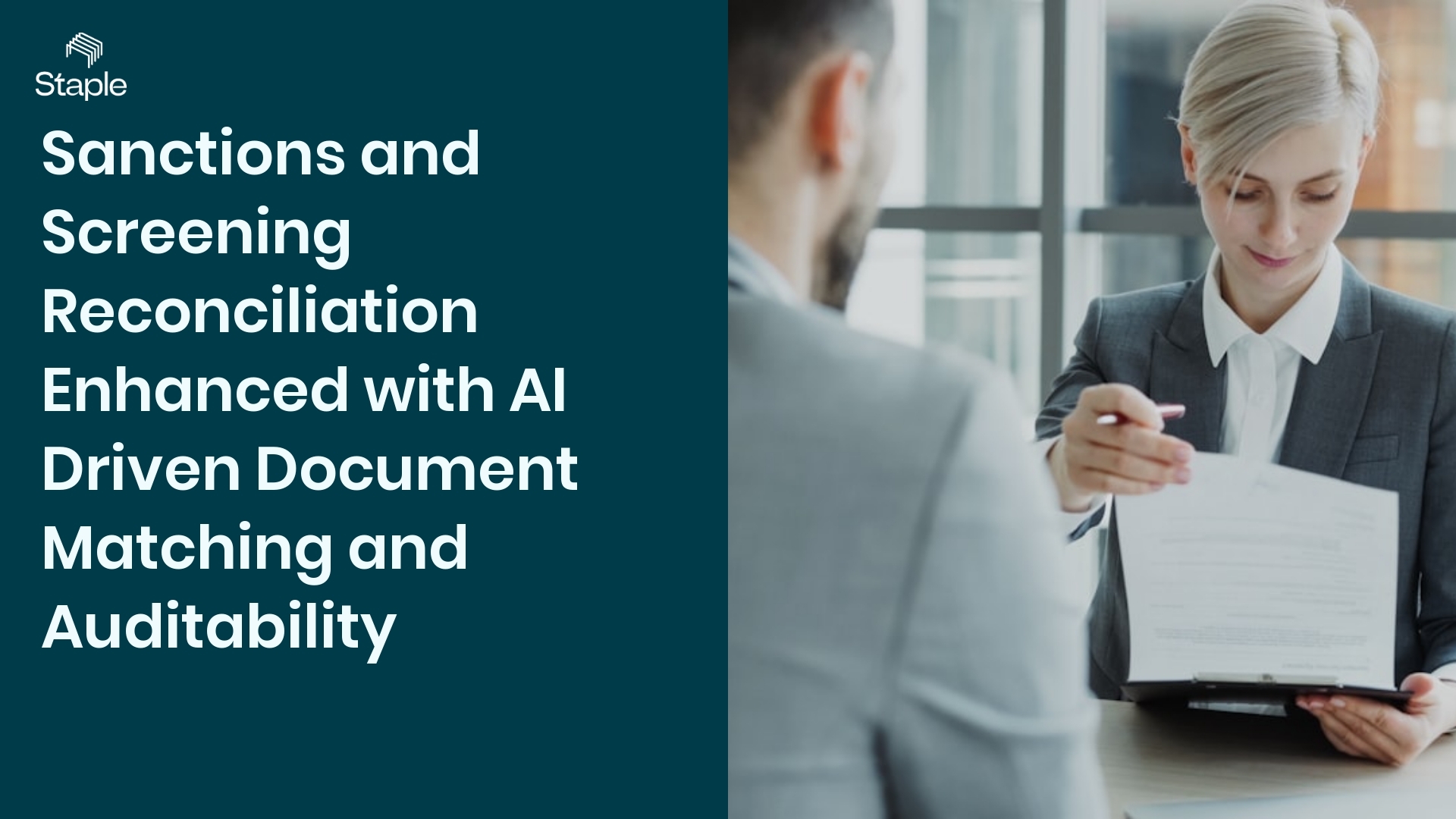 Sanctions and Screening Reconciliation Enhanced with AI Driven Document Matching and Auditability - Staple AI